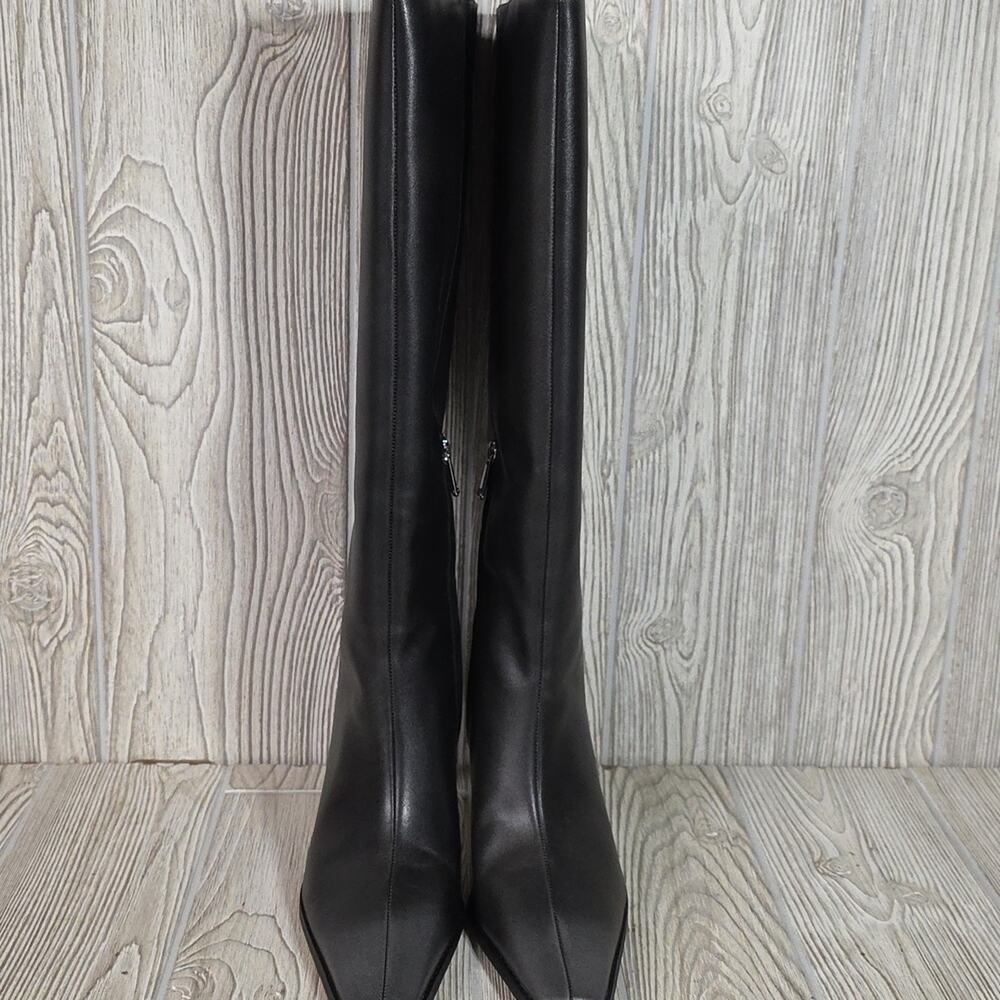 Michael Kors Darrah Black Fade Leather Heeled Boots Womens Size 9.5 - Picture 3 of 13